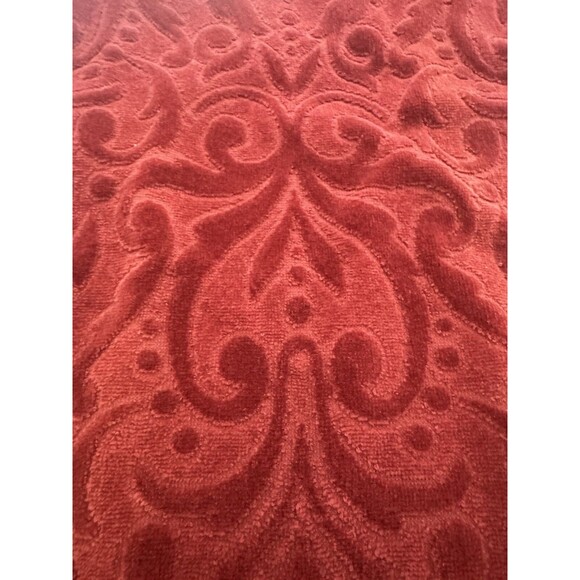 Carrara Red Toned Sculpted Hand Towel Italy 100% Cotton Approx 15.5”x24” damask - Picture 4 of 6